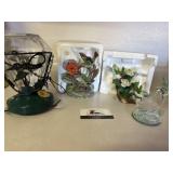 Hummingbird decor and feeder