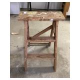 Wooden step stool