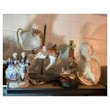 Large carousel, horse, lamps, vase