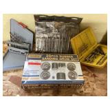 Sanding drum set and drill bits