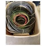 Tote of rubber coated wiring