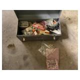 Metal Toolbox with Misc Hardware