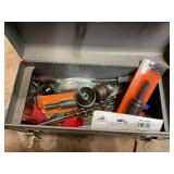 Metal Toolbox with Hole Saw Bits