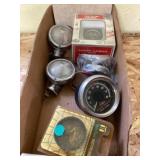 Vintage lights and gauges