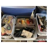 Bins of Misc Cords and Electrical