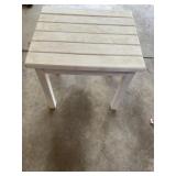 Wood patio side table