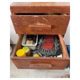 Cabinet of misc hardware/ tools/ shop items