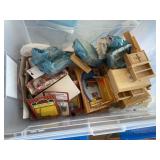 Tote of doll furniture