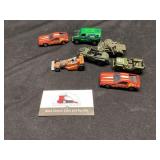 Die cast cars and military toys