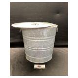 Galvanized bucket with lid and drain pan