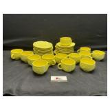 Cabbage cups and Saucers Marked Portugal