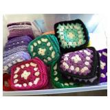 Tote of Crocheted granny squares