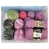 Tote of yarn