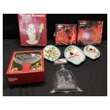 Holiday glassware and decor