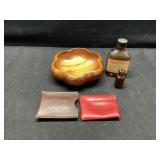 Monkey pod wood bowl and advertisers