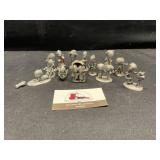 Pewter Shadow box figurines