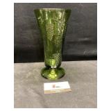Green glass vase