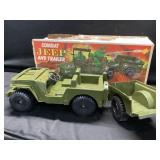 Combat jeep and trailer