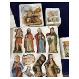 Nativity and various figurines