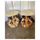 MCM 2 owl end tables