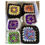 Crocheted granny squares