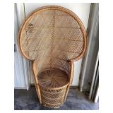 Wicker rattan peacock chair