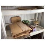 Plastic shelving and contents
