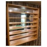 Mirrored  display shelves