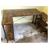 Desk and shelf