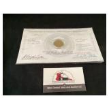 2007 never circulated dollar gold color