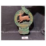 Vintage John Deere cast iron wall decor