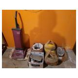Hoover vacuum, rain gear, assorted misc