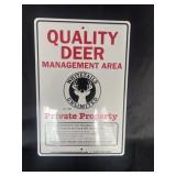 Deer Management Sign