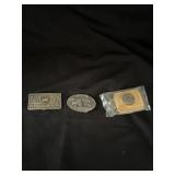 Ici and Kent feed belt buckles