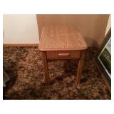 End table with drawer 20 inches long 27 inches