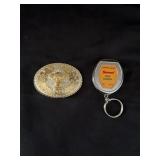 Kent feed belt buckle and key caddy