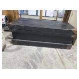 Primitive trunk with copper accents