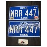 Iowa license plates