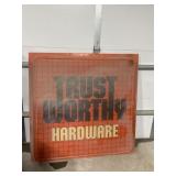 Large plastic Hardware sign