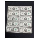 10 $2 Bills