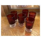 Red goblets and misc stemware