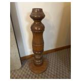Antique wooden candle pillar