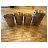 Metal shot glasses marked made in Germany