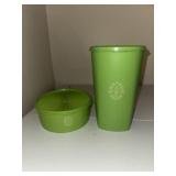 Vintage green Tupperware
