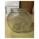 Vintage glass jar with lid