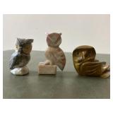 Carved owls