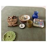 Owl decor, coasters, misc