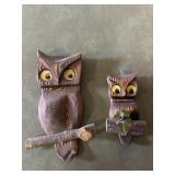 MCM wooden owl decor