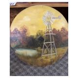 Hand painted metal plate