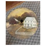 Hand painted metal plate